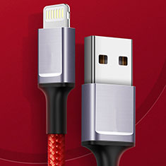 Cargador Cable USB Carga y Datos C03 para Apple iPad Air 2 Rojo