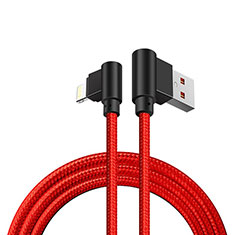 Cargador Cable USB Carga y Datos D15 para Apple iPhone 5 Rojo