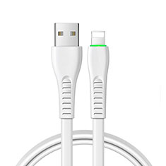 Cargador Cable USB Carga y Datos D20 para Apple iPhone 14 Pro Max Blanco