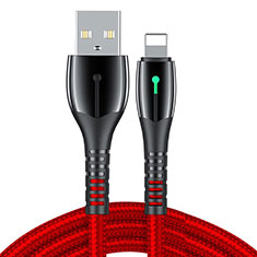 Cargador Cable USB Carga y Datos D23 para Apple iPhone 5 Rojo
