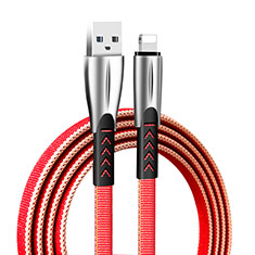 Cargador Cable USB Carga y Datos D25 para Apple iPhone XR Rojo