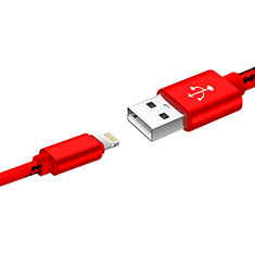 Cargador Cable USB Carga y Datos L10 para Apple iPhone 6 Plus Rojo