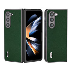 Funda Bumper Lujo Cuero y Plastico Mate Carcasa AD8 para Samsung Galaxy Z Fold5 5G Verde