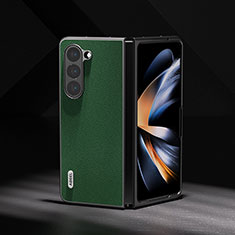 Funda Bumper Lujo Cuero y Plastico Mate Carcasa AD9 para Samsung Galaxy Z Fold5 5G Verde