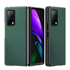 Funda Bumper Lujo Cuero y Plastico Mate Carcasa B01H para Huawei Mate X2 Verde