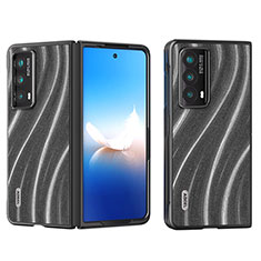 Funda Bumper Lujo Cuero y Plastico Mate Carcasa B02H para Huawei Honor Magic Vs2 5G Gris Oscuro