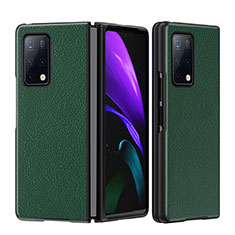 Funda Bumper Lujo Cuero y Plastico Mate Carcasa B02H para Huawei Mate X2 Verde