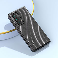 Funda Bumper Lujo Cuero y Plastico Mate Carcasa B04H para Huawei Honor Magic Vs2 5G Gris Oscuro