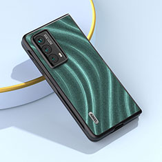 Funda Bumper Lujo Cuero y Plastico Mate Carcasa B04H para Huawei Honor Magic Vs2 5G Verde