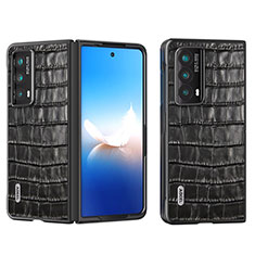 Funda Bumper Lujo Cuero y Plastico Mate Carcasa B05H para Huawei Honor Magic Vs2 5G Negro