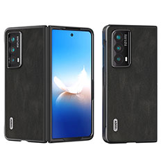 Funda Bumper Lujo Cuero y Plastico Mate Carcasa B08H para Huawei Honor Magic V2 5G Negro