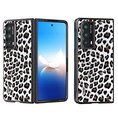 Funda Bumper Lujo Cuero y Plastico Mate Carcasa B08H para Huawei Honor Magic Vs2 5G Negro