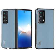 Funda Bumper Lujo Cuero y Plastico Mate Carcasa B10H para Huawei Honor Magic Vs2 5G Azul Cielo