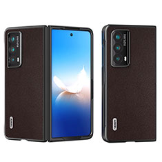 Funda Bumper Lujo Cuero y Plastico Mate Carcasa B10H para Huawei Honor Magic Vs2 5G Marron