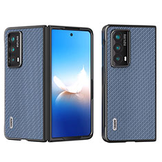 Funda Bumper Lujo Cuero y Plastico Mate Carcasa B15H para Huawei Honor Magic Vs2 5G Azul