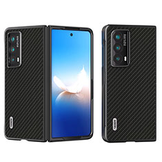 Funda Bumper Lujo Cuero y Plastico Mate Carcasa B15H para Huawei Honor Magic Vs2 5G Negro