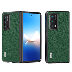 Funda Bumper Lujo Cuero y Plastico Mate Carcasa B17H para Huawei Honor Magic Vs2 5G Verde