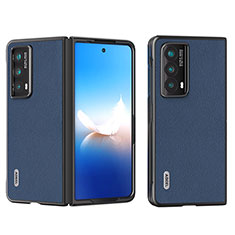 Funda Bumper Lujo Cuero y Plastico Mate Carcasa B18H para Huawei Honor Magic Vs2 5G Azul