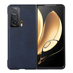 Funda Bumper Lujo Cuero y Plastico Mate Carcasa BH1 para Huawei Honor Magic V 5G Azul