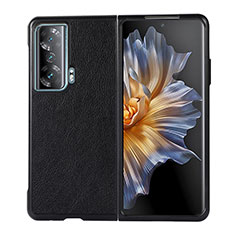 Funda Bumper Lujo Cuero y Plastico Mate Carcasa BH1 para Huawei Honor Magic Vs Ultimate 5G Negro