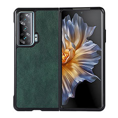 Funda Bumper Lujo Cuero y Plastico Mate Carcasa BH1 para Huawei Honor Magic Vs Ultimate 5G Verde