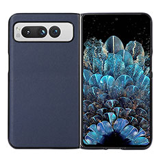 Funda Bumper Lujo Cuero y Plastico Mate Carcasa BH2 para Google Pixel Fold 5G Azul