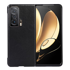 Funda Bumper Lujo Cuero y Plastico Mate Carcasa BH2 para Huawei Honor Magic V 5G Negro