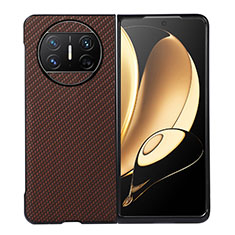 Funda Bumper Lujo Cuero y Plastico Mate Carcasa BH2 para Huawei Mate X5 Marron