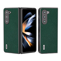 Funda Bumper Lujo Cuero y Plastico Mate Carcasa BH2 para Samsung Galaxy Z Fold5 5G Verde