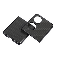 Funda Bumper Lujo Cuero y Plastico Mate Carcasa BH3 para Huawei Pocket S Negro