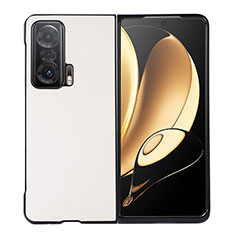 Funda Bumper Lujo Cuero y Plastico Mate Carcasa BH5 para Huawei Honor Magic V 5G Blanco