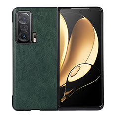 Funda Bumper Lujo Cuero y Plastico Mate Carcasa BH5 para Huawei Honor Magic V 5G Verde