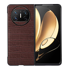 Funda Bumper Lujo Cuero y Plastico Mate Carcasa BH6 para Huawei Mate X5 Marron