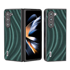 Funda Bumper Lujo Cuero y Plastico Mate Carcasa BH6 para Samsung Galaxy Z Fold5 5G Verde