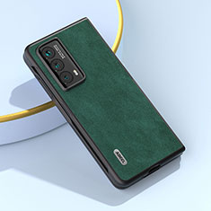 Funda Bumper Lujo Cuero y Plastico Mate Carcasa BH7 para Huawei Honor Magic Vs2 5G Verde