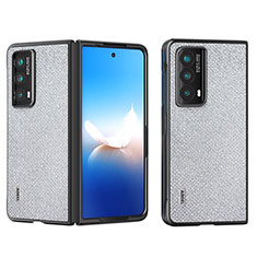 Funda Bumper Lujo Cuero y Plastico Mate Carcasa BH8 para Huawei Honor Magic Vs2 5G Gris