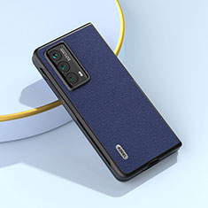 Funda Bumper Lujo Cuero y Plastico Mate Carcasa BH9 para Huawei Honor Magic Vs2 5G Azul