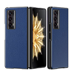 Funda Bumper Lujo Cuero y Plastico Mate Carcasa GS1 para Huawei Honor Magic V2 Ultimate 5G Azul