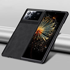 Funda Bumper Lujo Cuero y Plastico Mate Carcasa L05 para Xiaomi Mix Fold 3 5G Negro