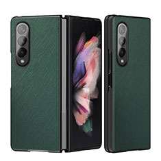 Funda Bumper Lujo Cuero y Plastico Mate Carcasa L06 para Samsung Galaxy Z Fold4 5G Verde