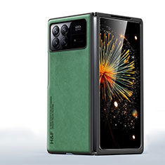 Funda Bumper Lujo Cuero y Plastico Mate Carcasa L07 para Xiaomi Mix Fold 3 5G Verde