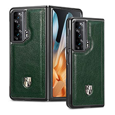 Funda Bumper Lujo Cuero y Plastico Mate Carcasa S04D para Huawei Honor Magic Vs Ultimate 5G Verde