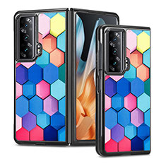 Funda Bumper Lujo Cuero y Plastico Mate Carcasa S08D para Huawei Honor Magic Vs 5G Vistoso