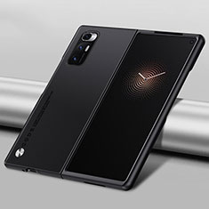 Funda Bumper Lujo Cuero y Plastico Mate Carcasa S09 para Xiaomi Mix Fold 5G Negro