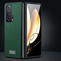 Funda Bumper Lujo Cuero y Plastico Mate Carcasa SD1 para Huawei Honor Magic V 5G Verde