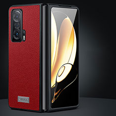 Funda Bumper Lujo Cuero y Plastico Mate Carcasa SD1 para Huawei Honor Magic Vs 5G Rojo