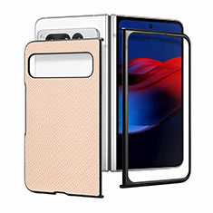 Funda Bumper Lujo Cuero y Plastico Mate Carcasa SD2 para Google Pixel Fold 5G Oro