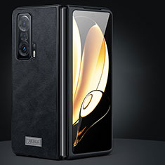 Funda Bumper Lujo Cuero y Plastico Mate Carcasa SD2 para Huawei Honor Magic Vs Ultimate 5G Negro