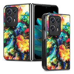 Funda Bumper Lujo Cuero y Plastico Mate Carcasa SD7 para Oppo Find N2 5G Multicolor