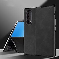 Funda Bumper Lujo Cuero y Plastico Mate Carcasa ZL3 para Huawei Honor Magic Vs2 5G Negro